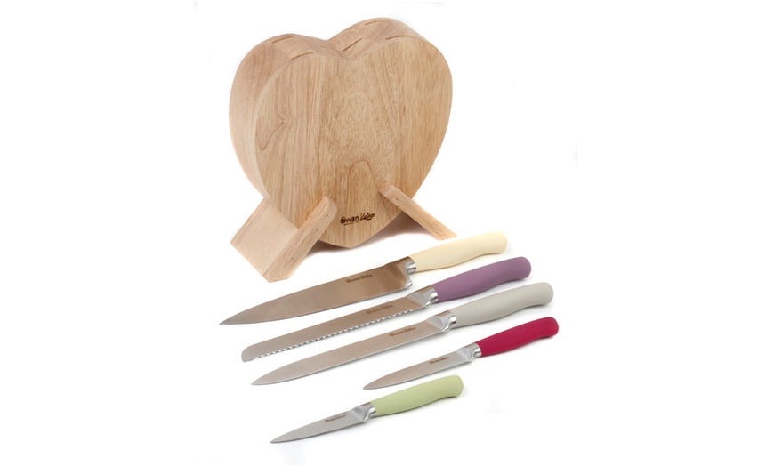 heart knife block