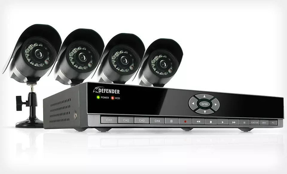$259 for a Defender Four-Channel DVR Home-Security System ($674.98 List Price). Free Shipping and Free Returns. - Primary Image