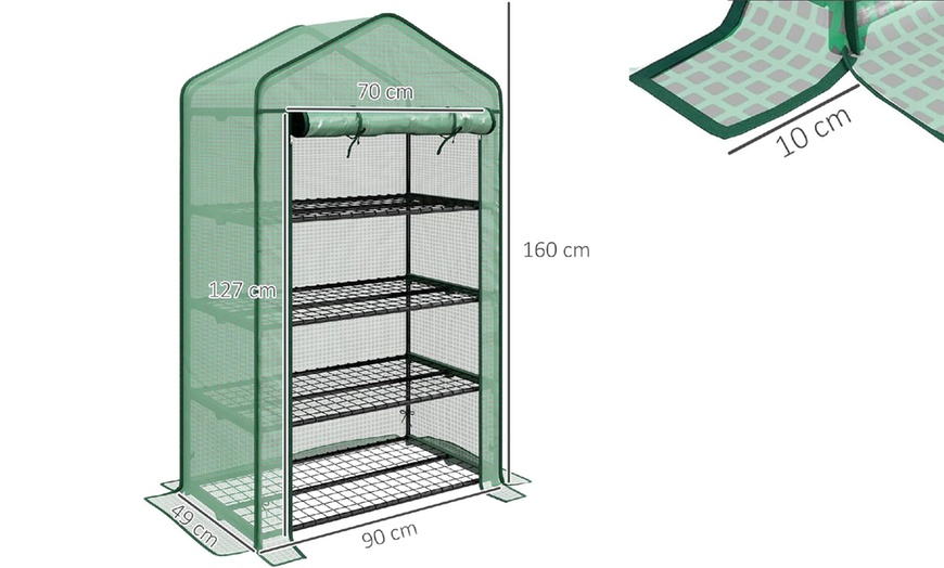 Image 18: Outsunny Mini Greenhouse