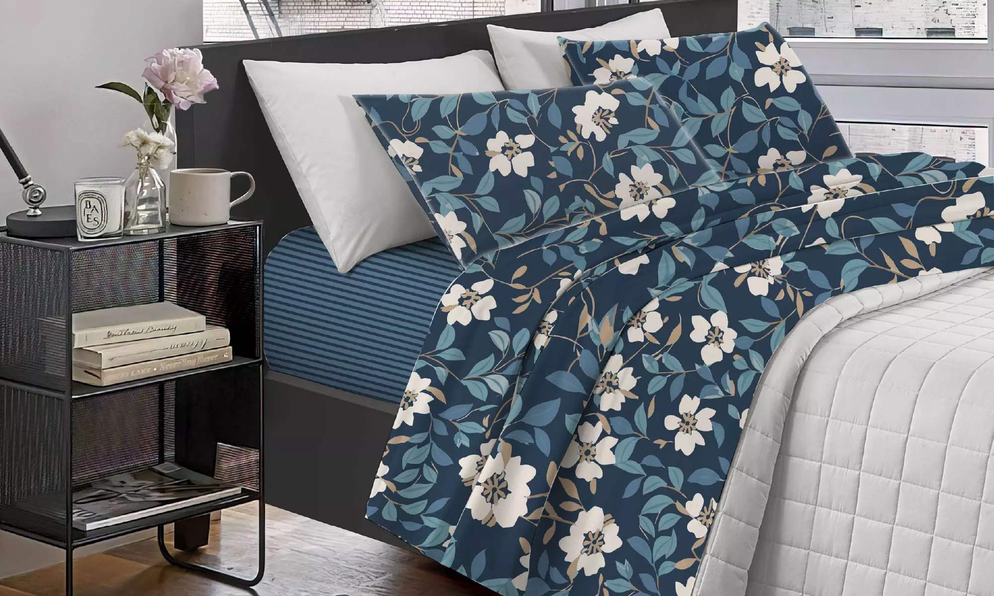 Completo lenzuola matrimoniale Nicoletta in cotone