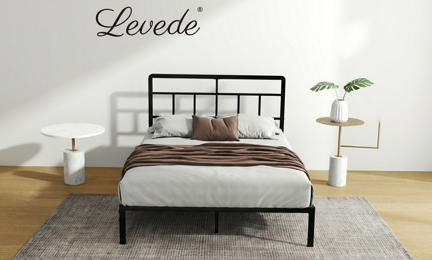 Image 7: Levede Metal Platform Bed Frame
