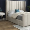 Image 1: DS Living Oxford Panel Upholstered Soft Velvet Bed