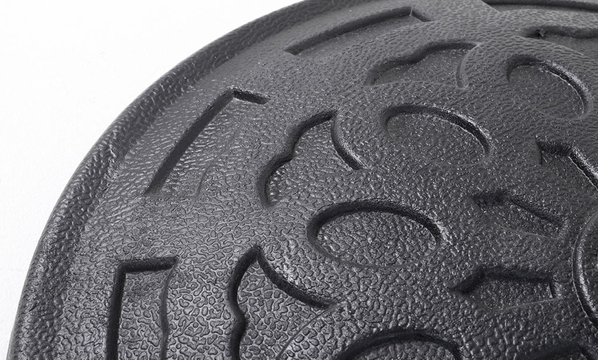 Image 17: Large 3m Black Rotating Outdoor Parasol with Multiple Base Styles