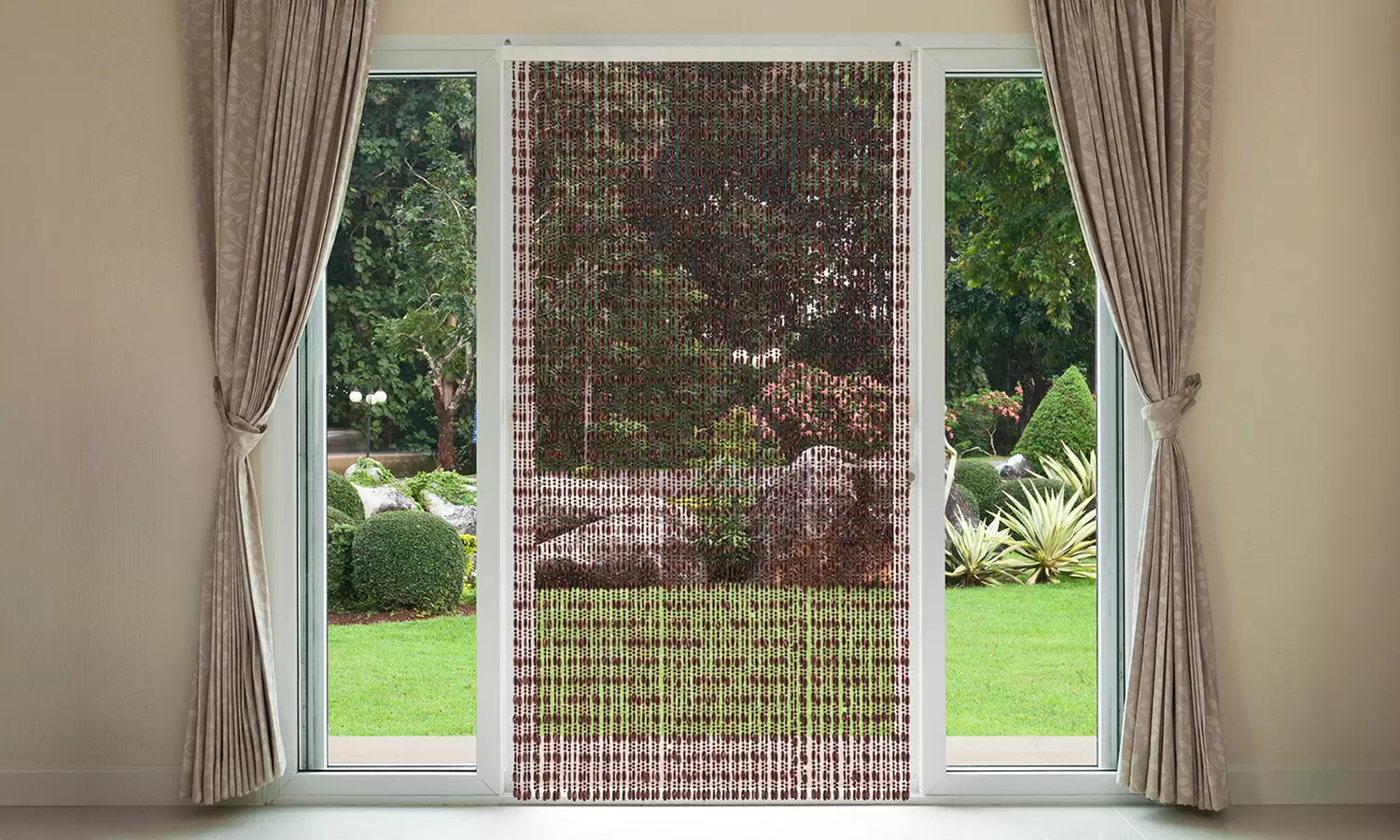 Tenda antimosche con perline e telaio