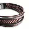 Braided Leather Bracelet - Brown