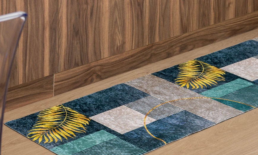 Image 24: Alfombra larga con tacto de terciopelo