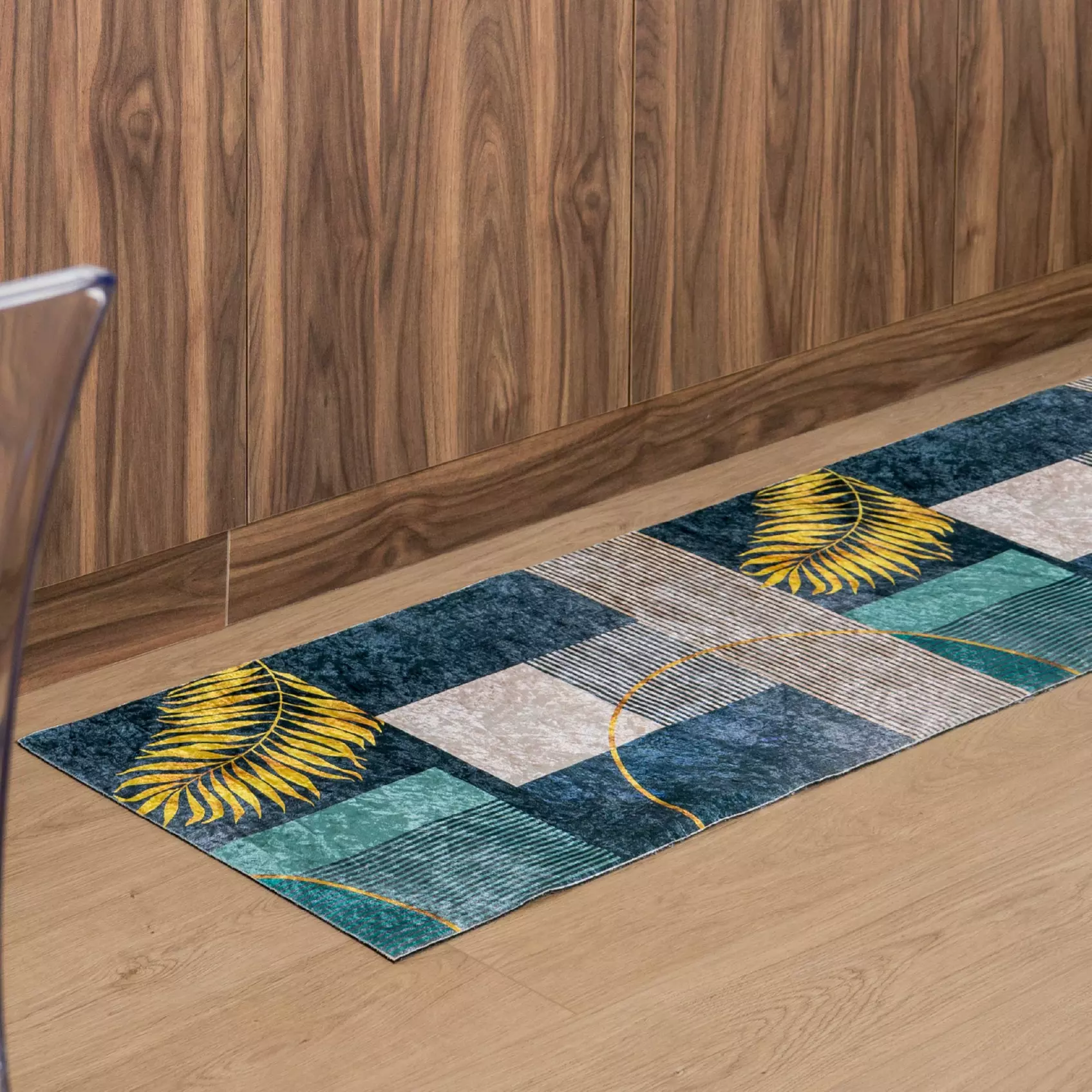 Alfombra larga con tacto de terciopelo