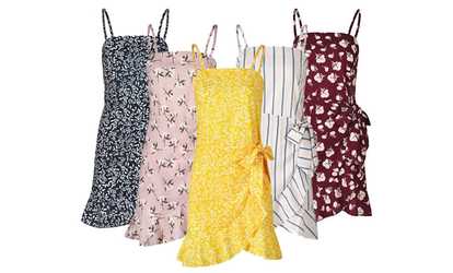 Mini Printed Wrap Dress