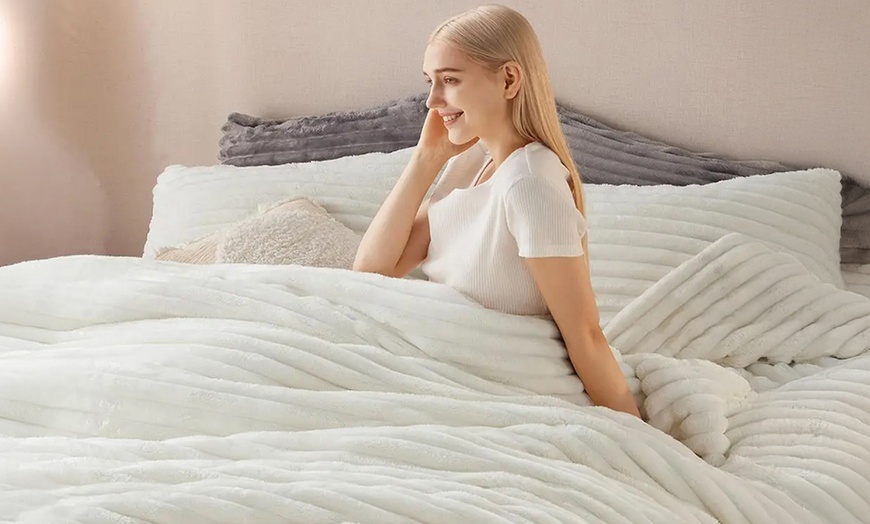 Image 3: Edredón cálido "Coton Club" 100 % microfibra, de pana de Sampur