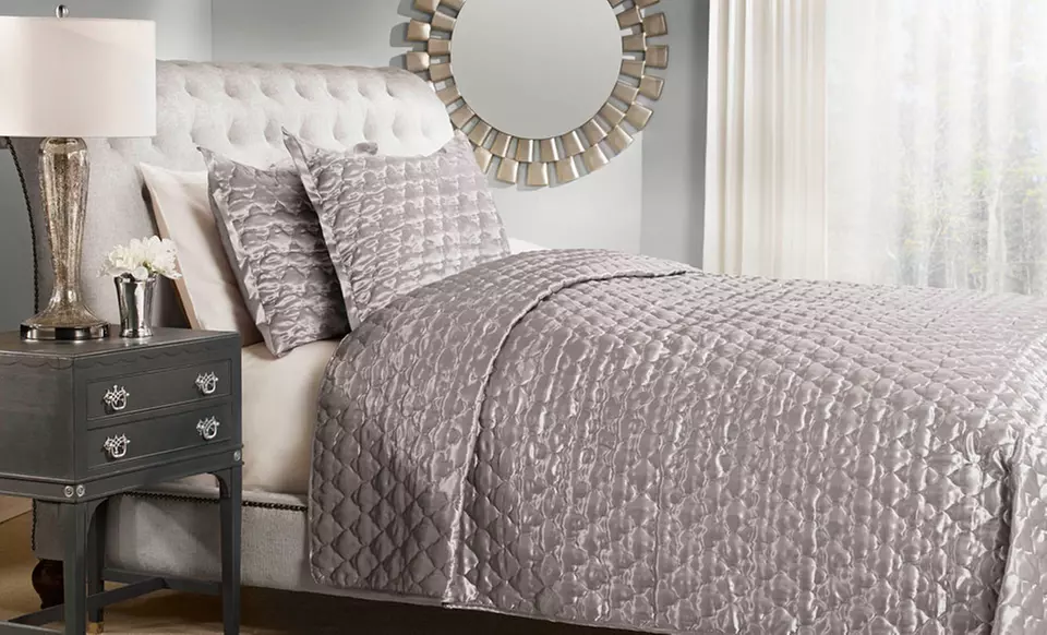 Satin Quilted Coverlet 3-Piece Set. Multiple Sizes from $49.99–$54.99. Free Returns. - Primary Image
