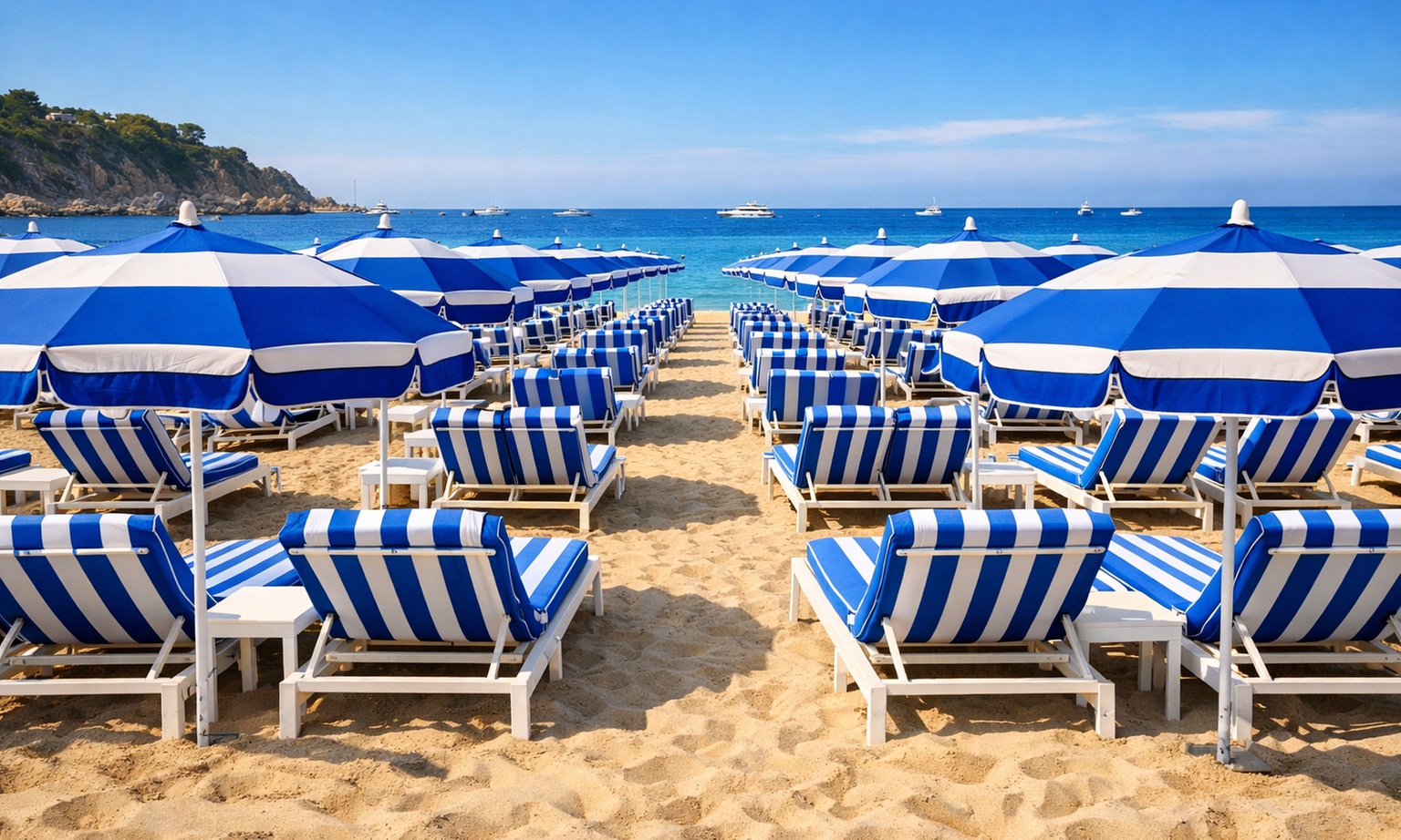 Accès plage privée avec matelas, parasol et boissons à Pascalin Plage