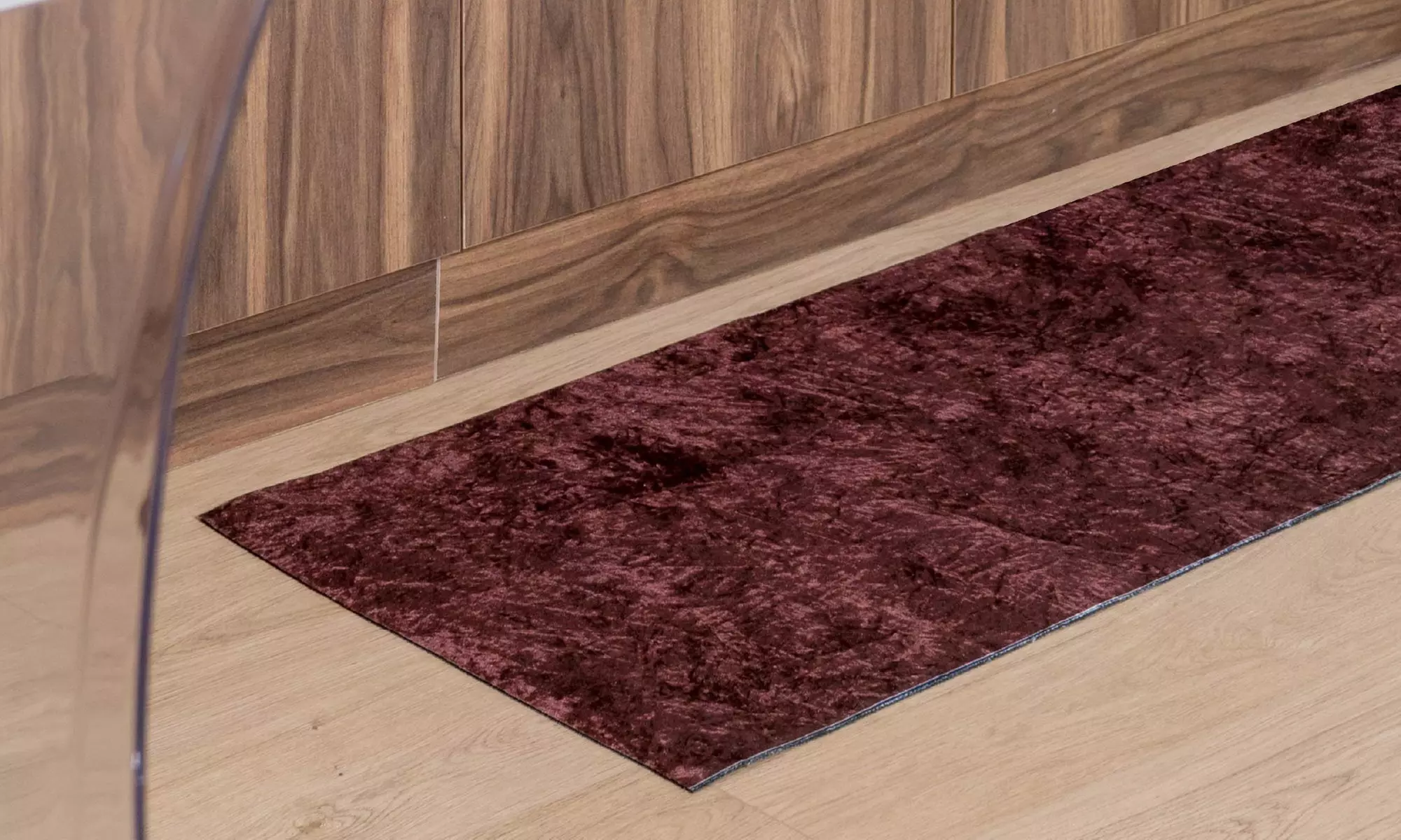Tapis de cuisine en polyester effet velours