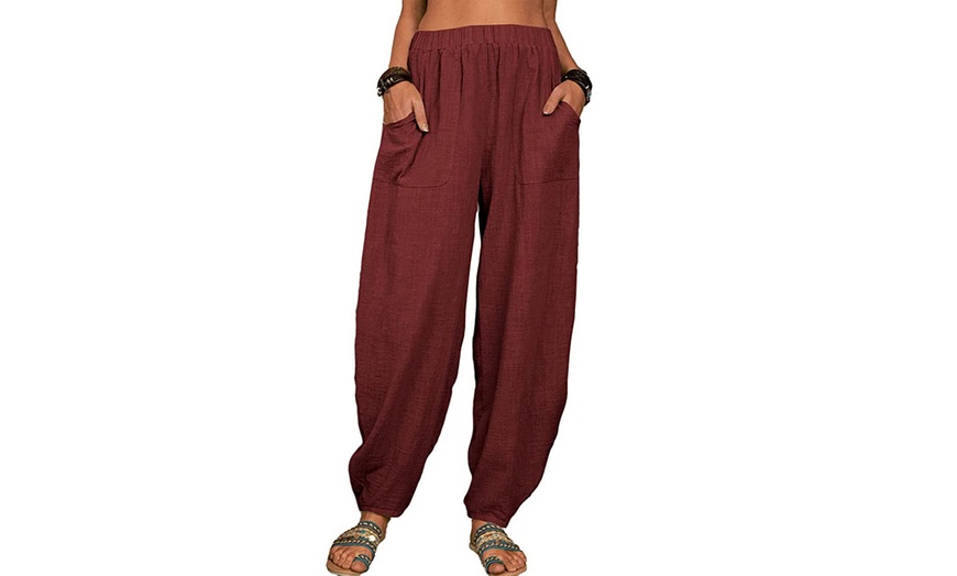 Image 6: Women's Loose Casual Home Harem Pants