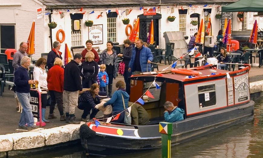 Image 1: Day Boat Hire for Up-to Ten People at Norbury Wharf 