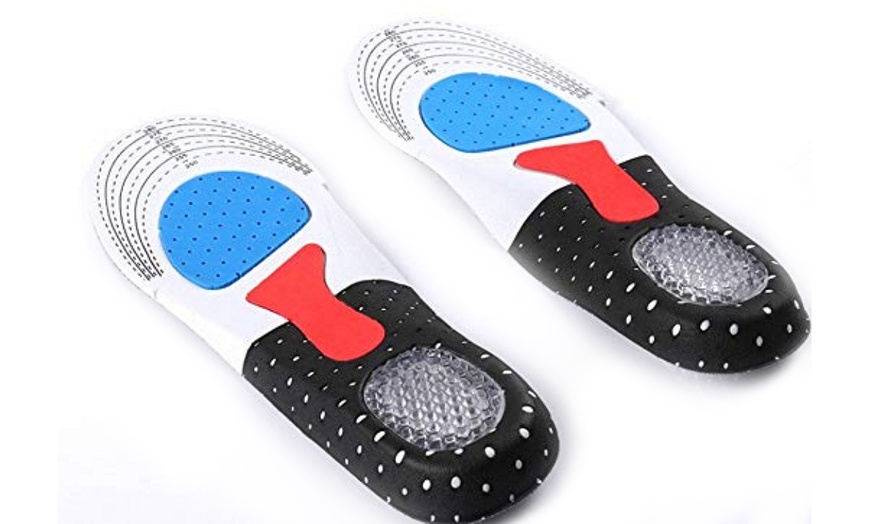 Image 1: 1 Pair Gel Orthotic Sport Running Insoles Insert Shoe Pad Arch Cushion