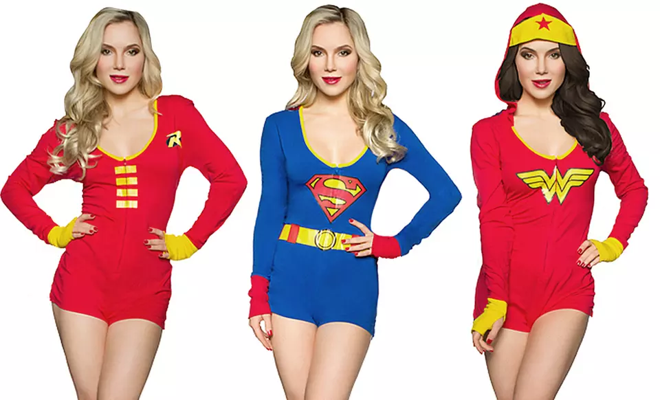 Undergirl x DC Comics Women's Lounge Romper with Removable Cape - Primary Image
