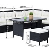 Image 8: Outsunny 8 Seater Rattan Effect Garden Dining Set with Table
