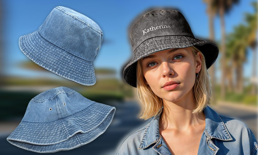 Image 7: Personalized Embroidered Hats or Baby Sun Hats at Justyling