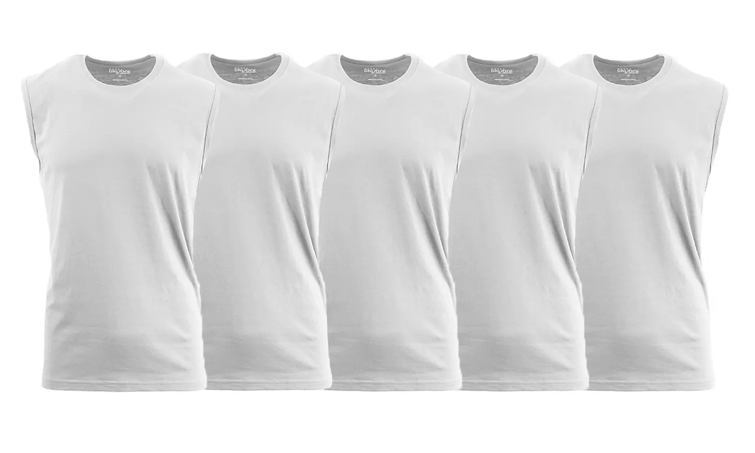 Men's 5-Pack Crew Neck Muscle Tank Tee (S-5XL)