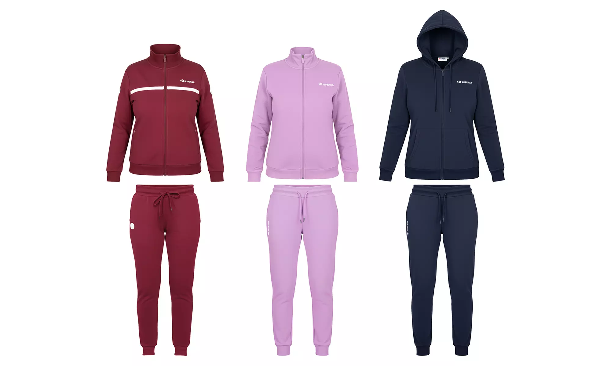 Tuta donna Superga in cotone felpato