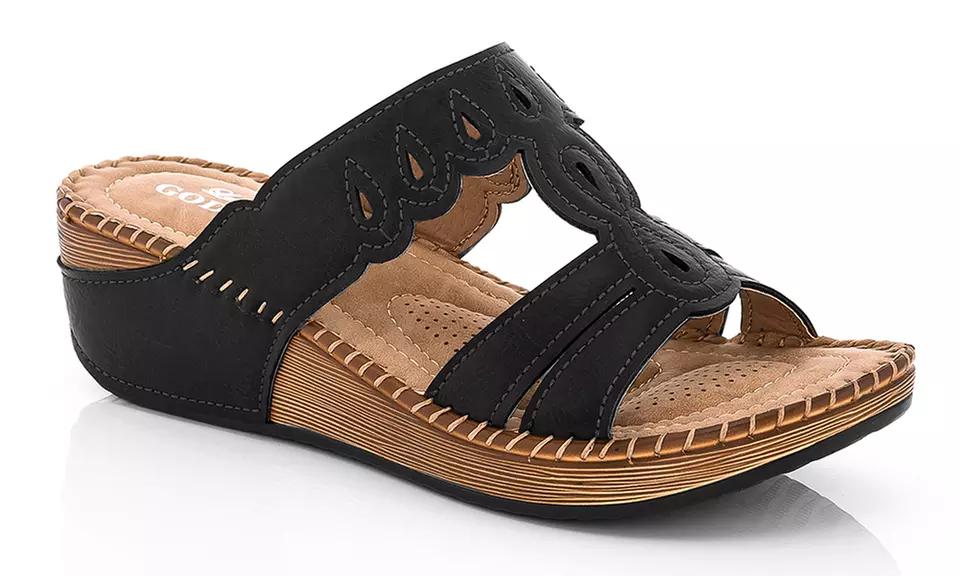 Lady Godiva Comfort Wedge Sandal - Second Medium