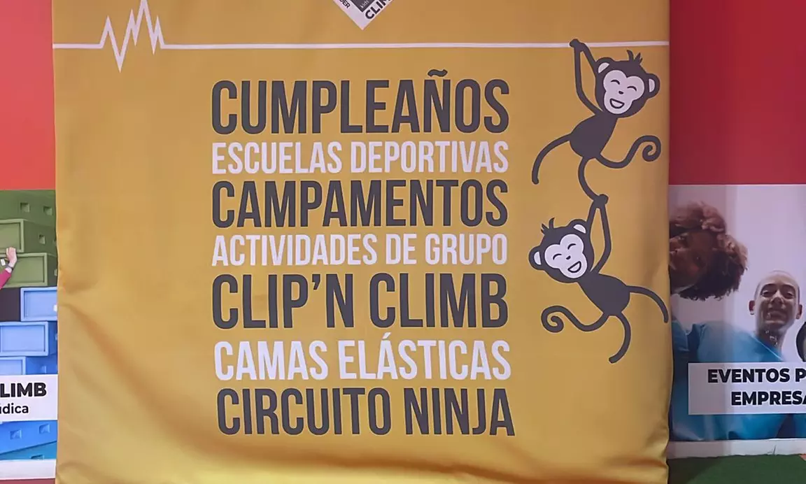 Acceso de 1 h a camas elásticas o escalada lúdica en C.C. Thader