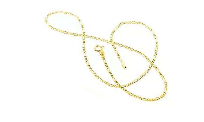 18K Yellow Gold Plated Sterling Silver Chains Made in Italy (Multiple Styles)