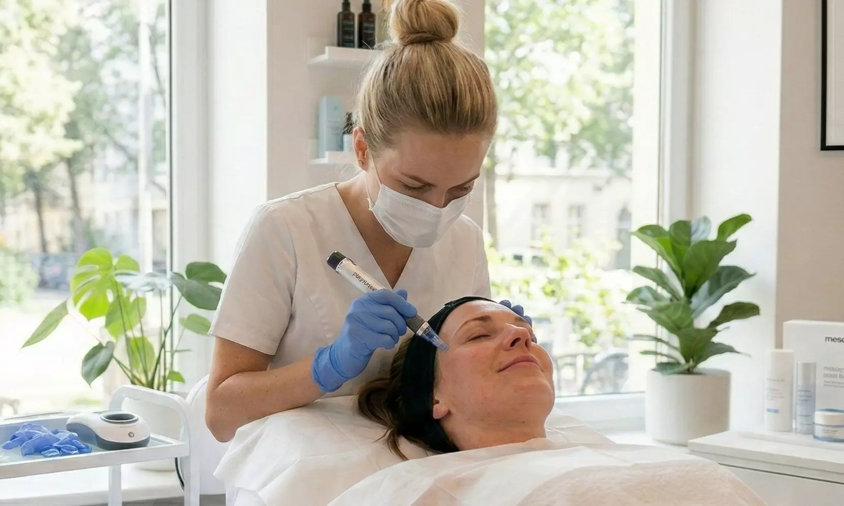 Microneedling oder Carbon Peeling optional mit Lachs DNA, Lichttherapie oder Vitamin-C-Ampulle (bis 59% sparen) - Primary Image