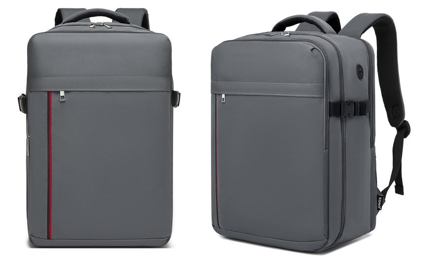 Image 16: Mochila de cabina con ribete rojo