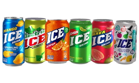 Groupon Ice Strawberry Sparkling Soft Drink 330ml x 24 Cans, Orange