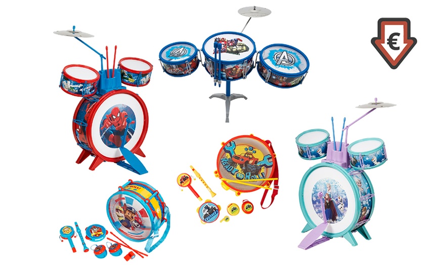 Image 1: Kids' Character-Themed Drum Set