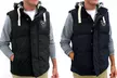 Men's Down-Filled Vest with Removable Hoodie (Size L) - Second Medium