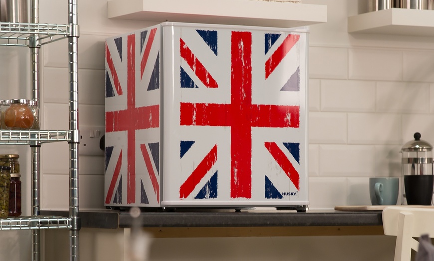 Image 1: Husky Union Jack Mini Fridge