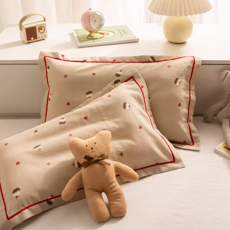 Breathable Pure Cotton Kids Pillowcase Pair