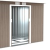 Image 8: Outsunny Steel Garden Shed, Weather-Resistant with Lockable Doors