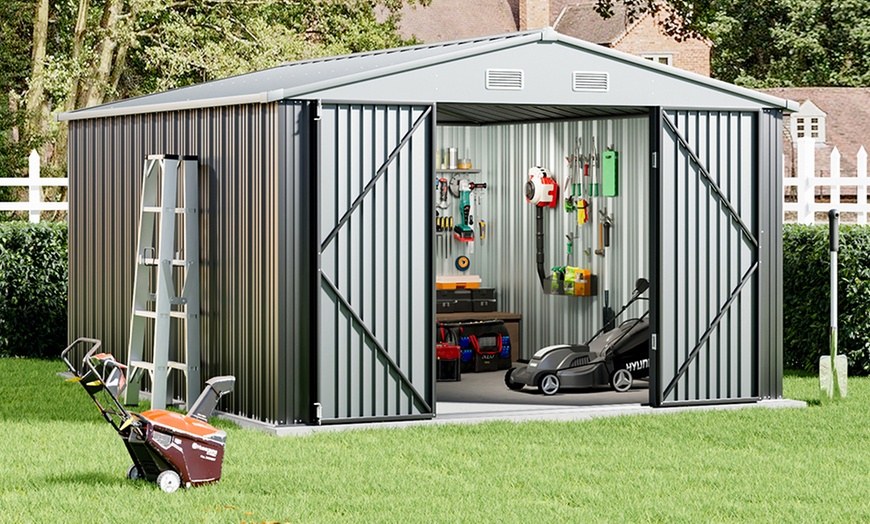 Image 3: Galvanised Metal Storage Shed