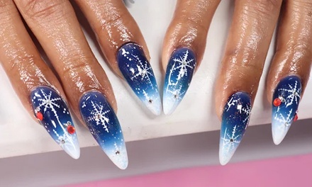 Full Set of Acrylic Nails (short) - Glitter Nails