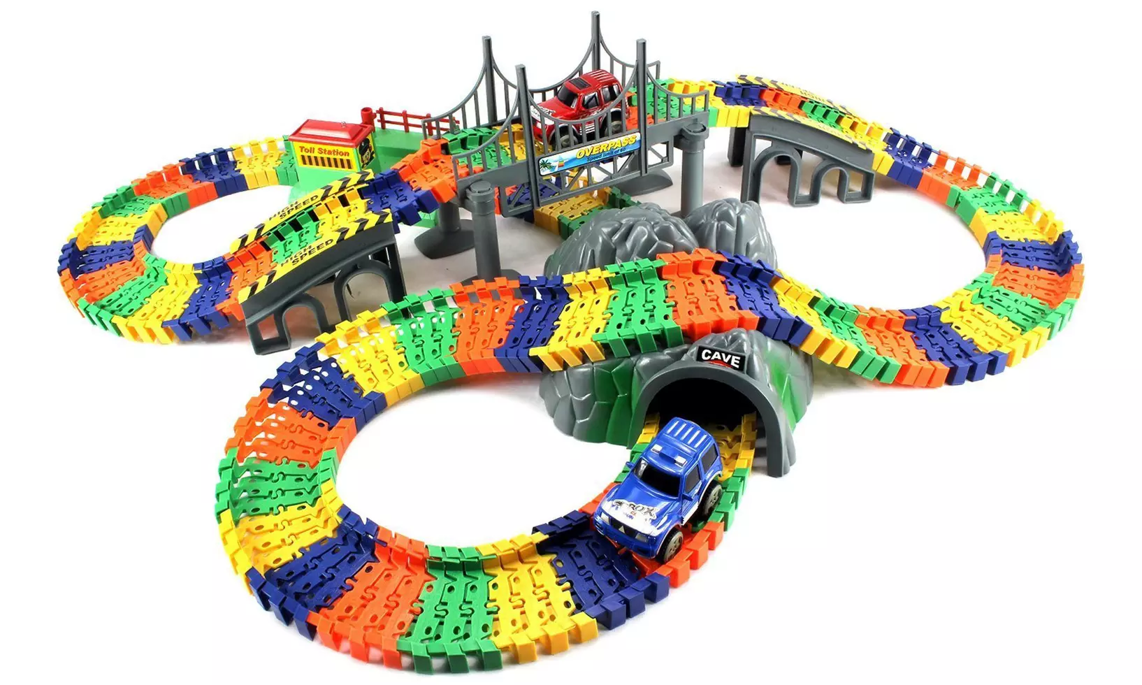 Pleasant Journey Toy Track Playset with Two Cars and Accessories (234-Pieces) - Primary Image