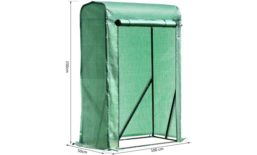 Image 9: Greenhouse Plant Cover with Zipper