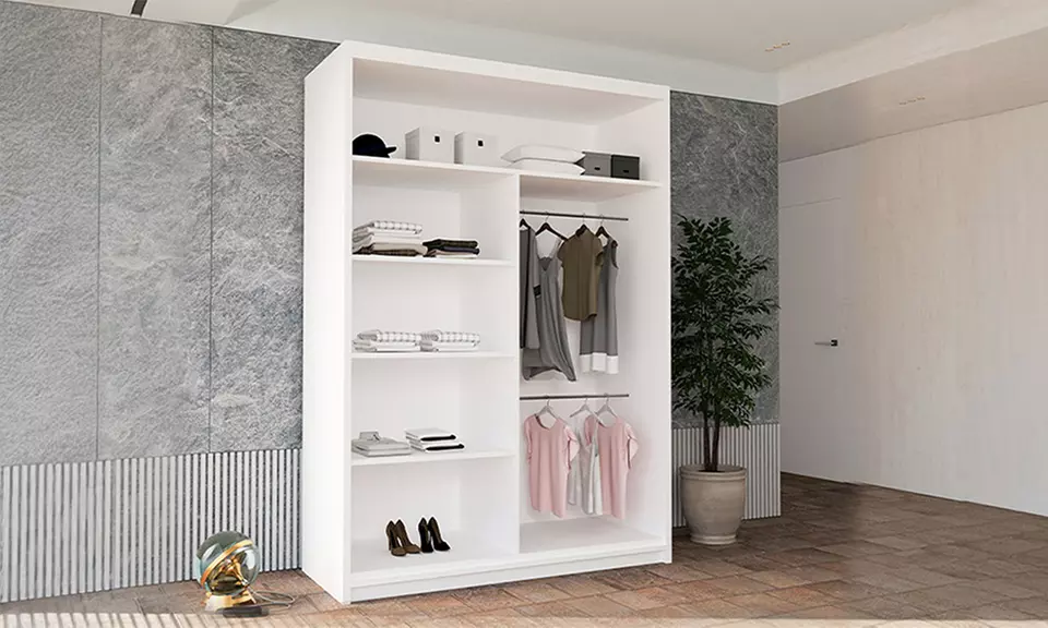 Slidingwardrobe4u Bali Sliding Wardrobe with Curved Mirror