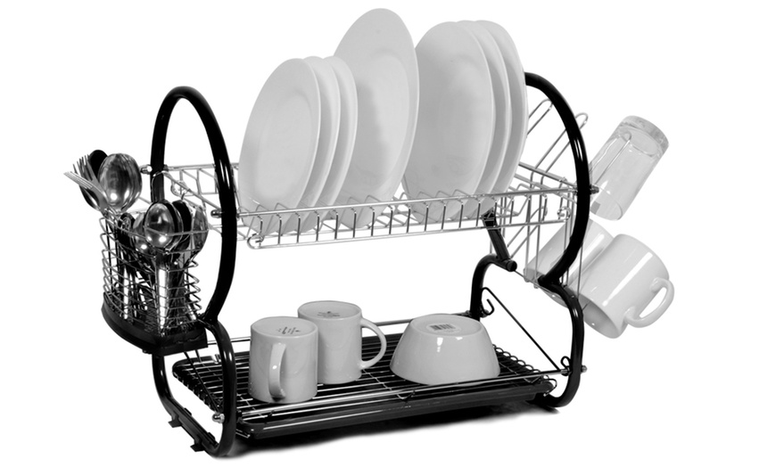 Image 2: Two-Tier Dish Drainer