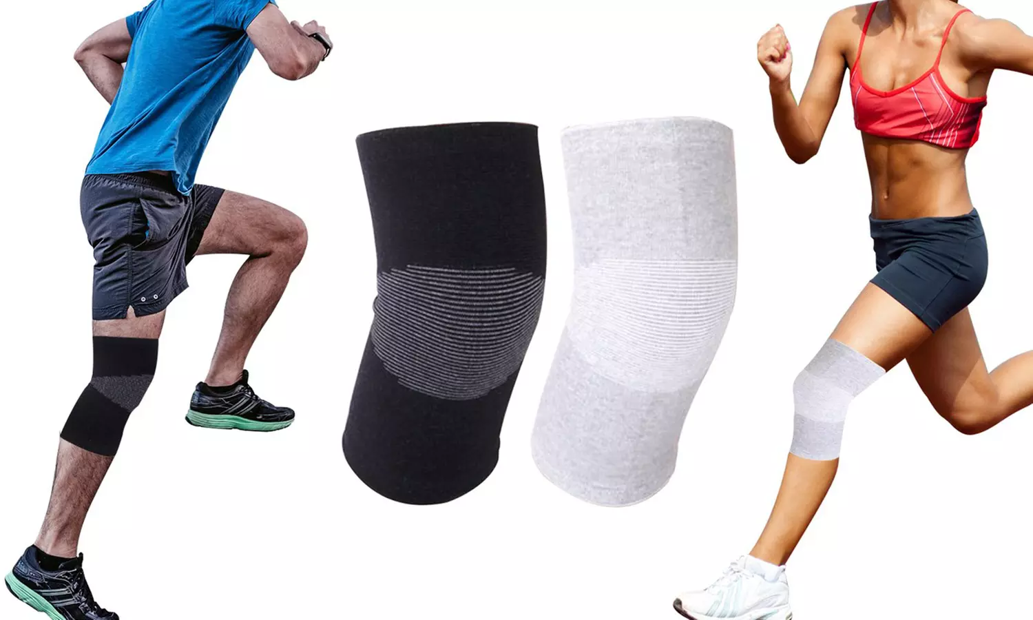 Bamboo Pain-Relief Compression Knee Brace (2-Pack) - Primary Image