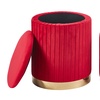 Image 23: Velours poef met bergruimte