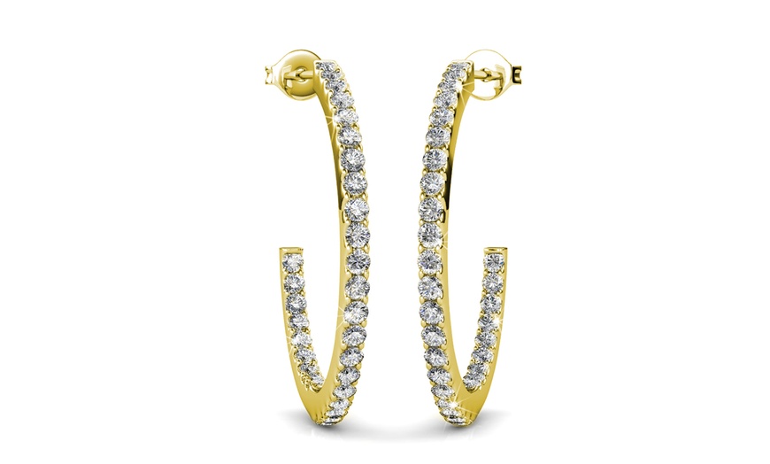 Image 3: 1 à 3 paires de boucles d'oreilles ornés de cristaux autrichiens