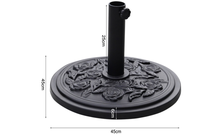Image 7: Heavy-Duty Umbrella Base for Rotating Parasol in Four Styles