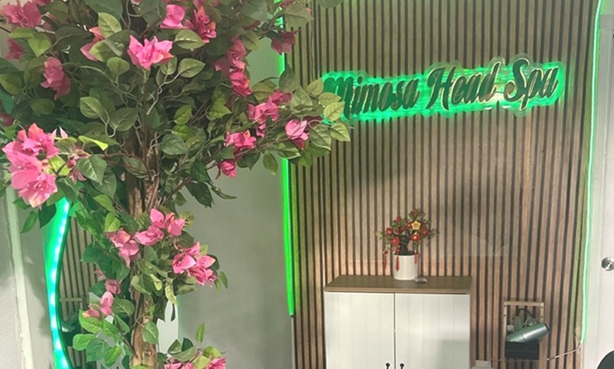 Image 4: 90 Min Deluxe Head Spa w/Massage + Organic Mini-Facial for 1 or 2
