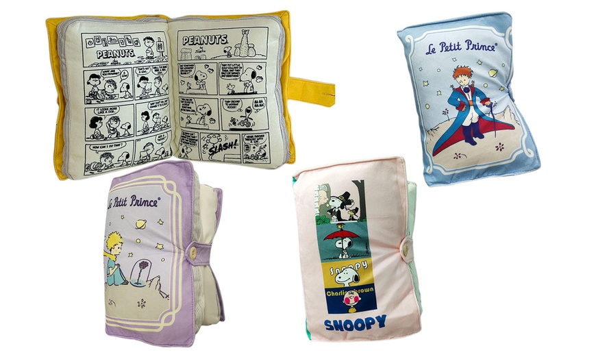 Image 1: Cartoon Inspired Book Shaped Pillow Cushion