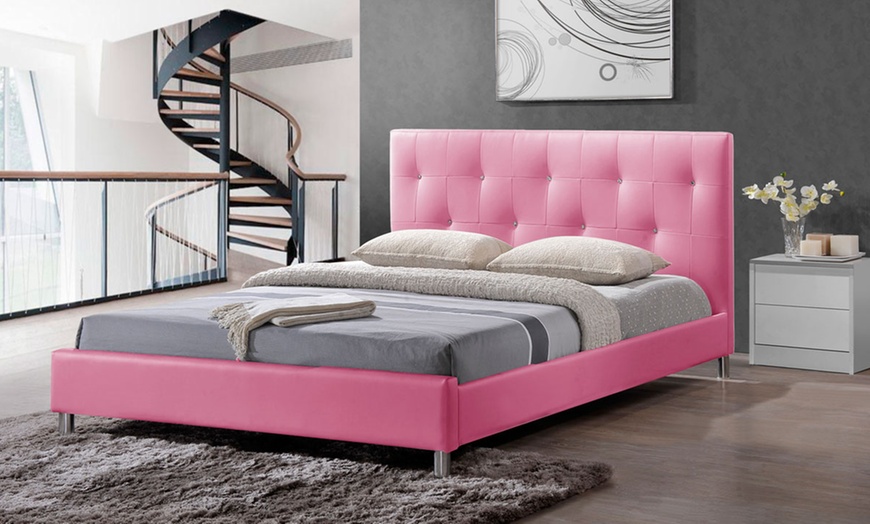 tufted pink bedroom furniture