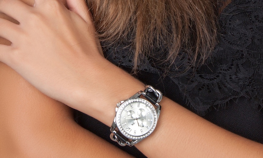Image 9: Orologio con cristalli Sc Crystal
