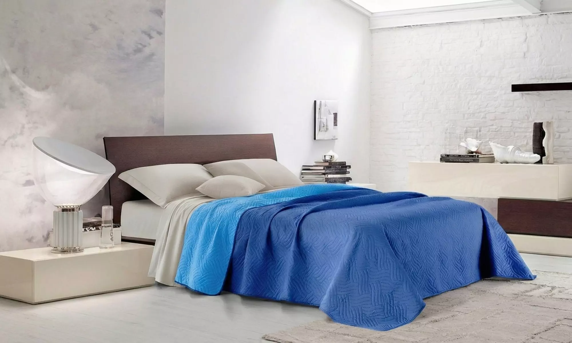 Tweekleurige sprei voor over je bed